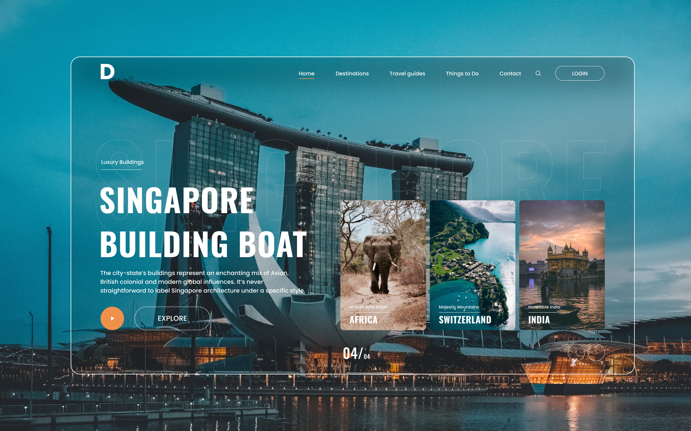 Travel Landing page 3d ai animation app design graphic design logo motion graphics ui ux webdesign