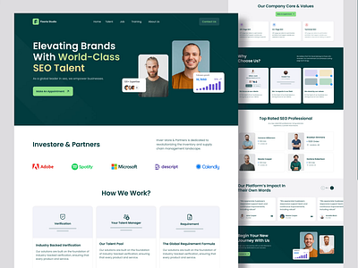 Seo Marketing Landing Page animation clean ui finance landing page hero landing page marketing marketing landing page motion graphics redesign seo seo agency seo marketing landing page seo website visual design web design website design