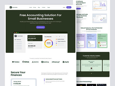 Finance Landing Page animation bank website banking landing page banking website finance finance landing page fintech hero section motion graphics saas saas landing page visual design walet web design website design