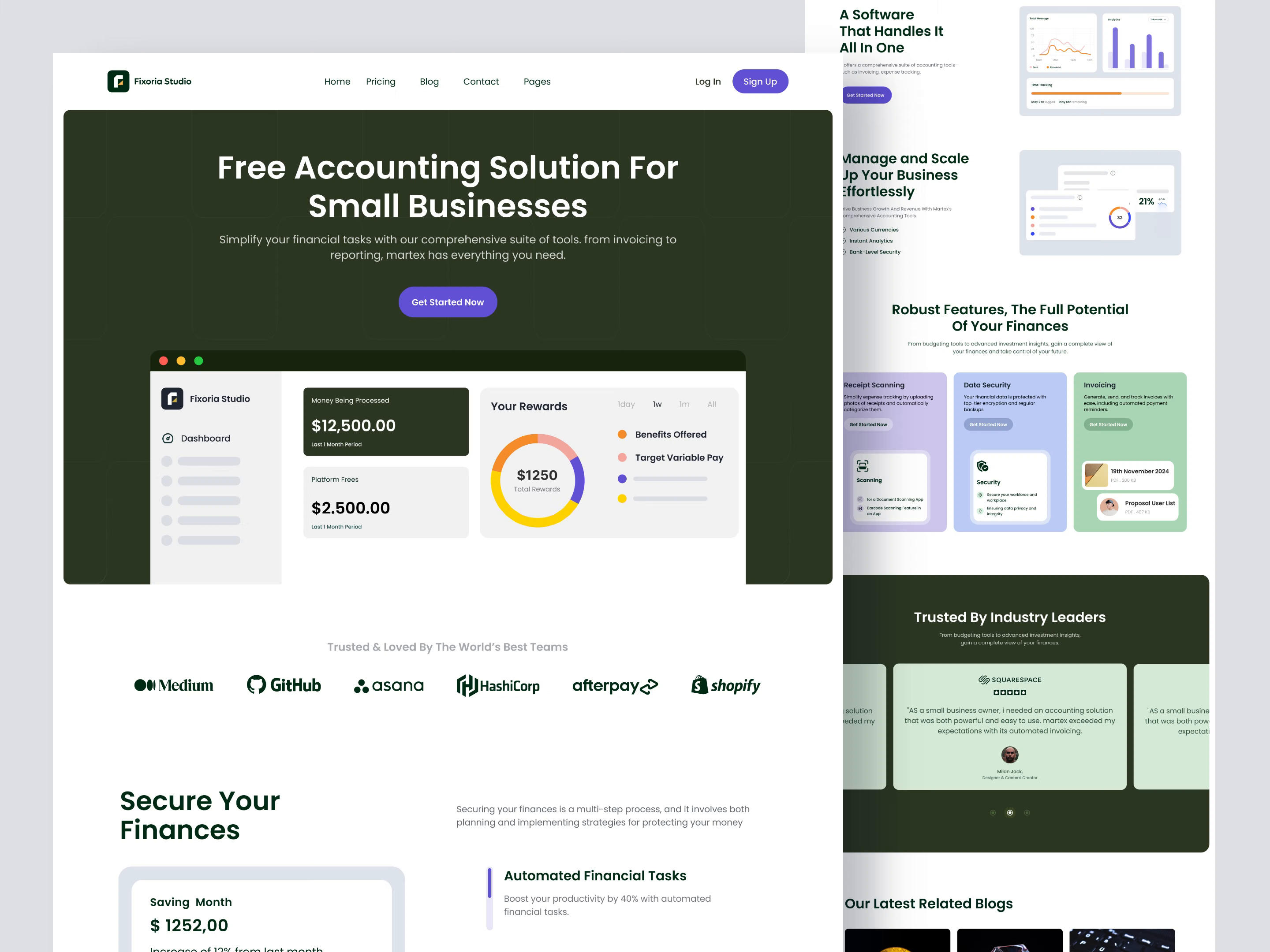 Example of Landing Page Design, Figma