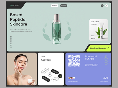 Beauty Product Homepage Design beauty product body care cosmetics e commerce e commerce website face care jahid hasan jion landing page makeup natural online shop personal care product page design self care skin skin care trendy ui design website website design