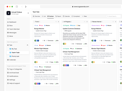Tugasanda - Task management board clean cleandesign cool dashboard design kanban kanbanboard management task taskmanagement ui uiux ux webapp