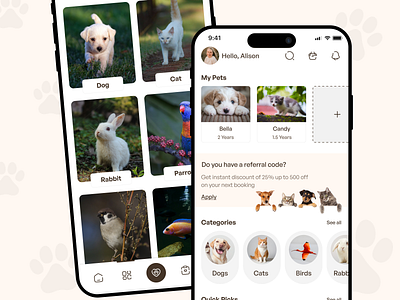 Pet App Design animal animal app animal care app design care app cat design dog figma pet pet app pet care pet care app pet food pet shop ui ui design ui kit ux ux design