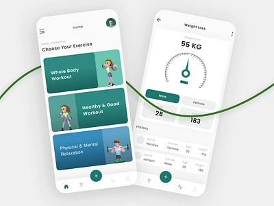 Fitness Training App UI Design Figma & Adobe XD adobe xd fitness app adobe xd ui design app design design figma app figma fitness app figma fitness app design fitness app fitness app ui design fitness tracking app design gym app gym fitness app gym illustrations illustration illustrations training app ui ui design ux weighting scale app