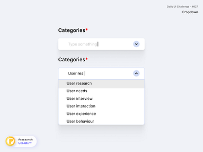#DailyUI #027 - Dropdown uix ux ui design uxui design