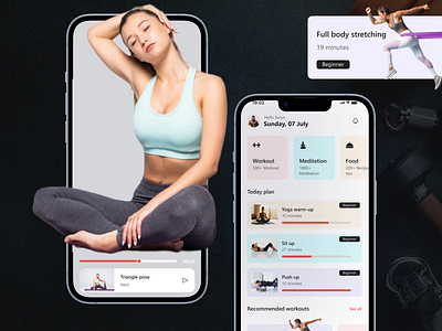 Gym App Design activity activity app animation app design design kit exercise exercise app fitness fitness app graphic design gym gym app motion graphics ui ui design ui kit ux ux design yoga yoga app