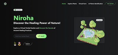 Niroha - Virtual Herbal Garden ui