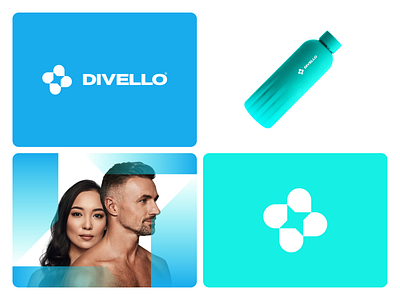 Divello Direction 3 b2b b2c branding branding and identity clean design dribbble engineer engineering gradient graphic design identity logo logo design minimal modern plumbing simple water water system