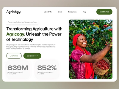 Tech for Agriculture: AgriCogy agriculture agritech creative design garden graphic design nature organic technology typography ui ui design user experience user interface ux web design web marketing web ui web ux website