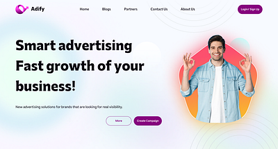 Adify: Landing advertising agency figma graphic design home page homepage landing ui uiux ux web design webdesign