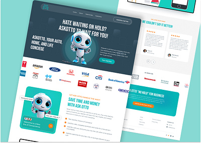 Ask Otto Web Design - Your Auto and Life Assistant ai assistant auto concierge customer support design landing page uiux web design web development web landing page website