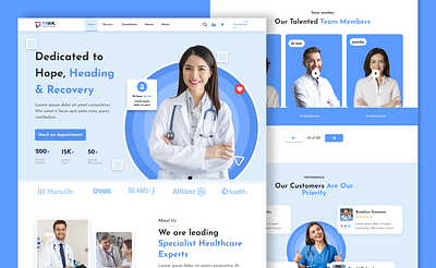 "Healthcare at its Best: TREX Landing Page Design" clean layout creative design design trends digital health doctor consultation figma design health services healthcare design hospital website landing page medical website minimal design modern ui professional design responsive design uiux design user centric web design web ui website inspiration