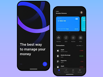 Finance Management Mobile App Design app app design application application design card digital bank finance finance manager management mobile mobile app mobile application mobile platform money platform ui ui design ux ux design uxui