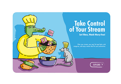 Video Streaming Filter Illustration app chef concept doodle filter fun illustration mobile outline popup rating streaming ui video