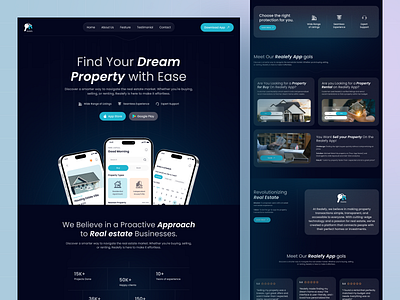 Realefy Website Design app app promotion website best design branding clean design design home page landing lage marketing presentation product design real estate website realefy ui ui design uiuxdesign web design website