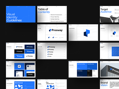 [ Live🔥 ] - Prosway Real Estate Brand Guidelines brand brand book brand guidelines brand identity branding guidelines house logo logo design property real estate real estate branding visual identity