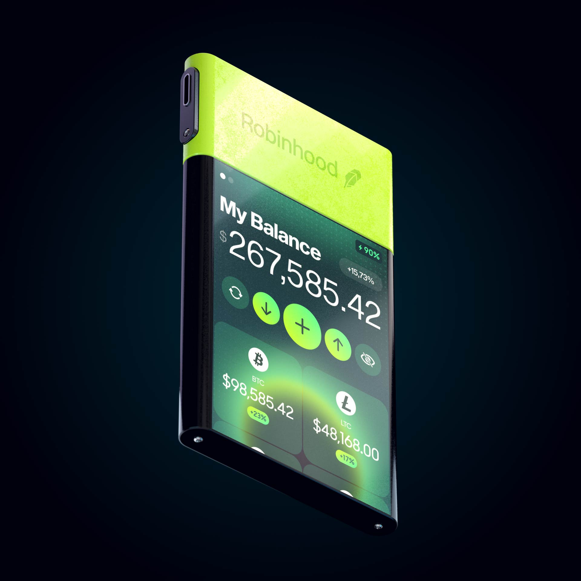 Smart Pocket Wallet 3d animation bitcoin crypto mobile product design ui