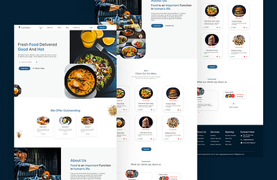 Food Landing Page 3d animation branding food design graphic design motion graphics ui