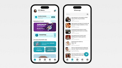 BabyBoom App UI - Empowering Parenthood app application baby branding children design given birth maternity menstrual app mobile mobile application mom mom app parenthood pregnancy ui ui design uiux uiux design ux