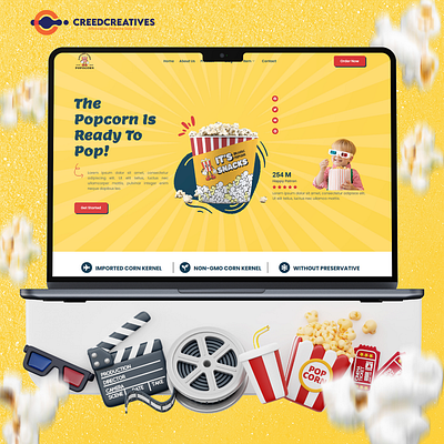 Pop your popcorn with creed creatives agencycreatives designweb elementor ui uiux website websoitedevelopment