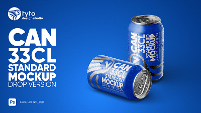 Can Mockup 33cl Drop Version Above 3d beer blende 3d blue branding can design graphic design illustration label label design mockup package package design photoshop