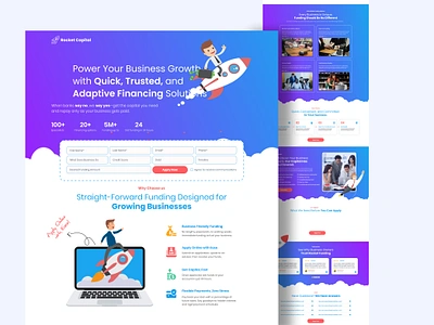 Financial Landing Page Design | Web design figma finance landing page financial graphic design landing page ui web desing