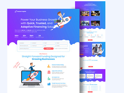 Financial Landing Page Design | Web design figma finance landing page financial graphic design landing page ui web desing