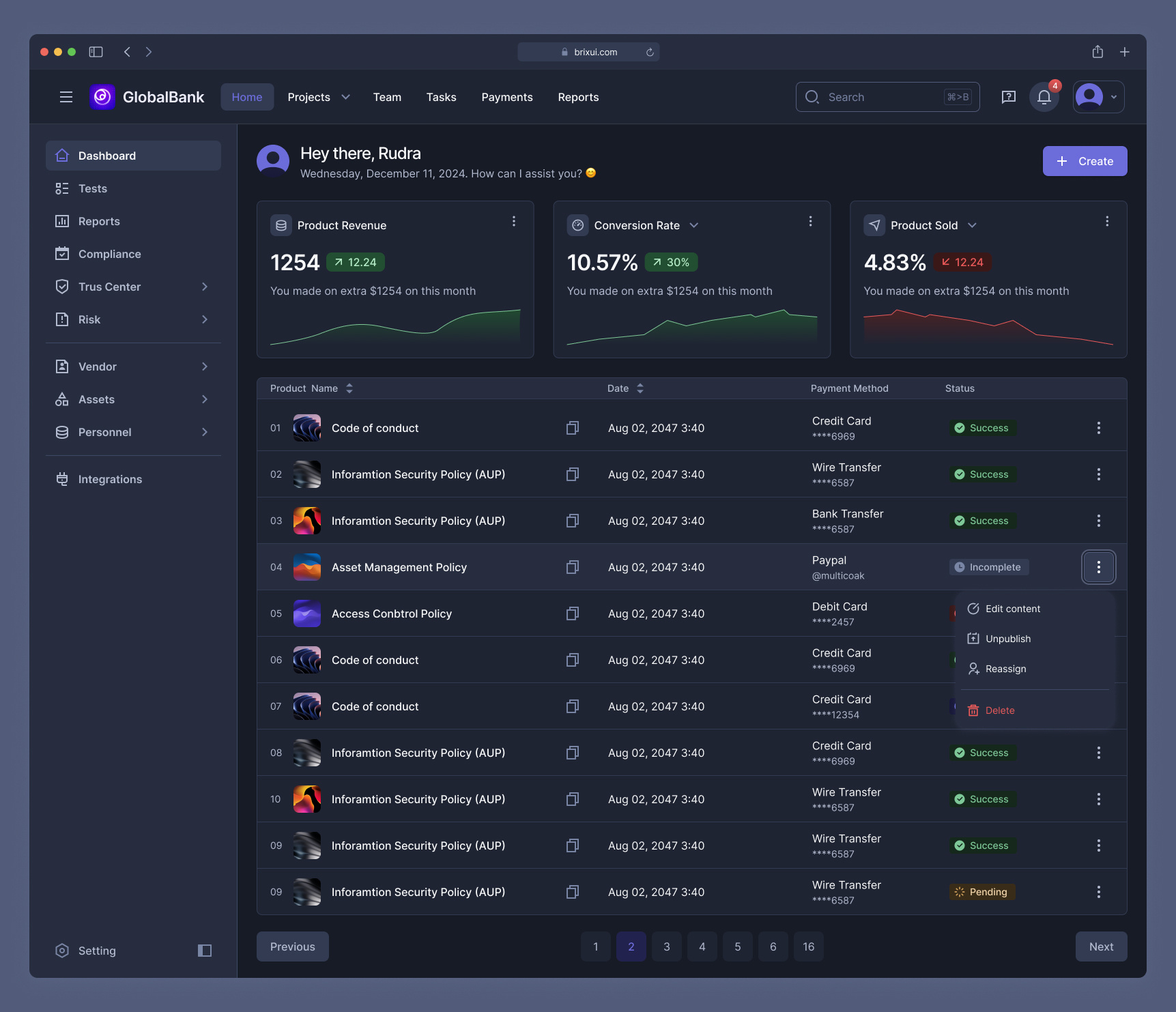 Dashboard Screen - dashboard ui ux