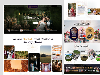Orchid Event Center branding graphic design ui