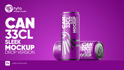 Can Mockup 33cl Sleek Drop Version Straight 3d beer blende 3d branding can design graphic design illustration label label design logo mockup package desig packaging photoshop purple