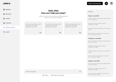 Student Learning AI ai design product design ui design