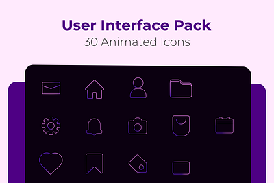 UI Icons Pack animations app icons lottie mobile motion ui user interface ux web