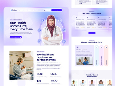 Healthcare and Medical Website Design healthcare website homepage landing page landingpage medical landing page uidesign uiux web design webdesign website