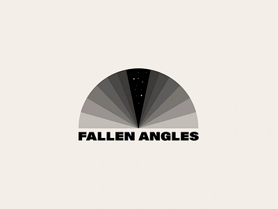 Fallen Angles arc branding cosmodrome art curtain design gradient graphic design illustration logo logofolio logos logotype malina cosmica monochrome portfolio protractor sky space stars vector