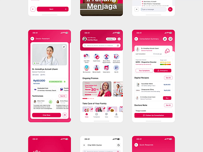 Halodoc - Doctor AI Assistant Mobile App ai ai powered artificial intelligence assistant book doctor booking app clean clean design doctor app doctor appointment halodoc medical app medical booking app mobile mobile app online doctor online healthcare schedule ui ux