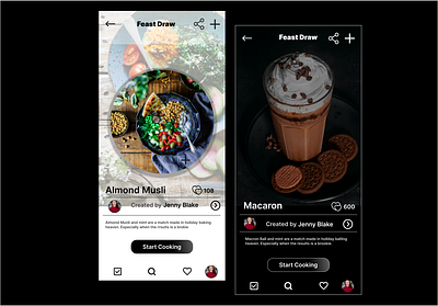 Feast Draw app design motion graphics ui ux