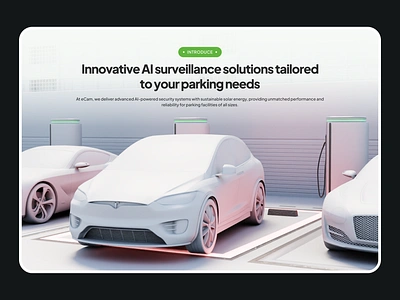 Ai Parking system landing page 3d ai car park landingpage parking ui