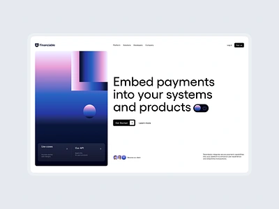 Financiable - finance website landing page api design finance graphic design landing landing page light theme minimalism product design ui uiux user experience user first user interface ux web web design