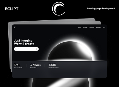 Eclipt | Landing Page Development css development html landing page next.js react website