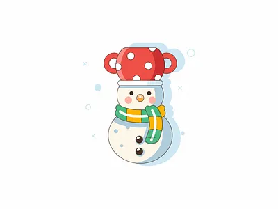 Merry Christmas celebration christmas design happy icon illustration lineart marry new year snow snowman vector
