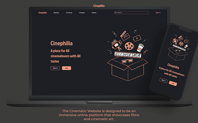 Cinephilia branding graphic design logo ui