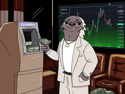 HBC 2D Animation Concept 2d animation animation bitcoin character crypto memecoin