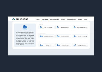 Simple Mega Menu - Web Hosting Project cloud graphic design hosting icon illustration logo megamenu menu typography uidesign uxdesign vector vps webhosting