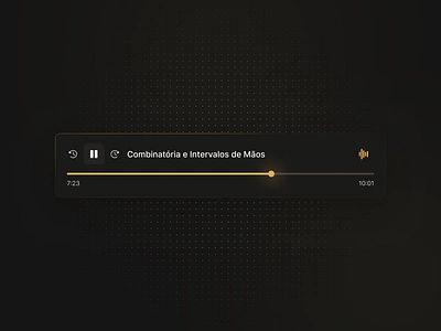 Audio Player - Evolution Academy audio audio player clean dark mode lesson media player minimal music player podcast poker progress bar progress indicator student ui design ux design