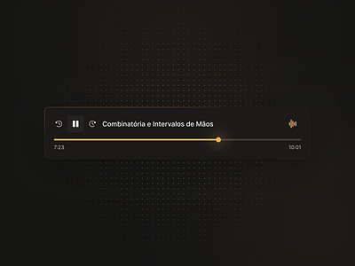 Audio Player - Evolution Academy audio audio player clean dark mode lesson media player minimal music player podcast poker progress bar progress indicator student ui design ux design