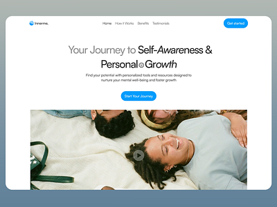 Innerme - The Mental Health Website branding design landing page ui mental care mental health website mental helath mental landing page mentalhealth awareness personal growth psychology website self awarenes therapy ui ui design user experience ux web webdesign website wellness