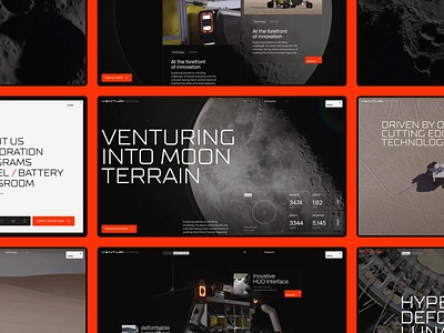 Venturi Space - Website art direction cosmos exploration galaxy interaction landing page layout mars mobility moon motion nasa planet space space x technology ui venturi webdesign website