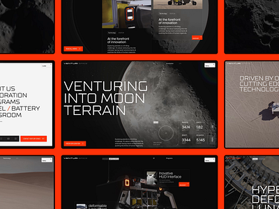 Venturi Space - Website art direction cosmos exploration galaxy interaction landing page layout mars mobility moon motion nasa planet space space x technology ui venturi webdesign website