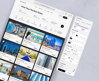 BOOKNEST - Hotel Booking Landing Page adaptive design graphic design landing page mobile design ui uidesign ux uxdesign web design