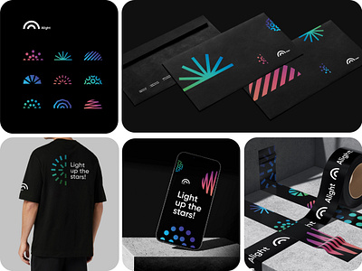 Alight — Branding best branding best identity best logo black black stationery brand design brand identity brand identity design branding colorfull gradient gradients identity design logo logo design minimal design minimalist modern patterns visual identity